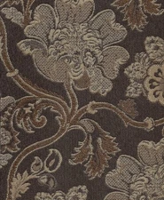 Neima Umber Mill Creek Gold Brown Floral Pattern Upholstery Fabric