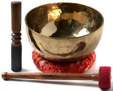 Singing Bowl Handmade 1100g - 1200g with Ring Cushion & 2 Grater Bars