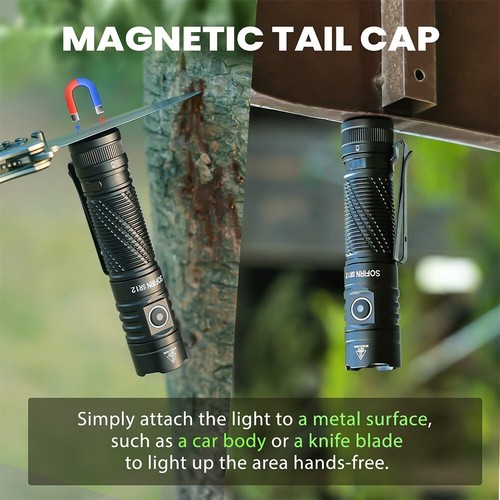 Sofirn SR12 EDC Flashlight 1450LM Powerful Light SFT25R LED 18650 USB C Recharge - Picture 5 of 11