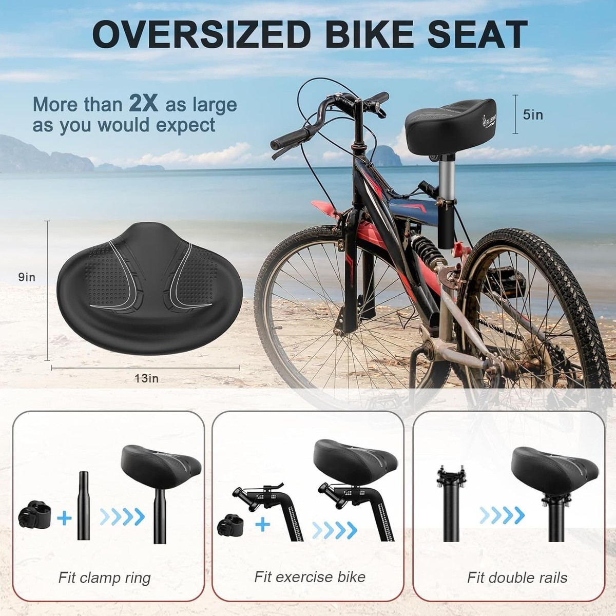 Ultra Soft Bell Memory Foam Bicycle Seat Pad X WING Bike Seat