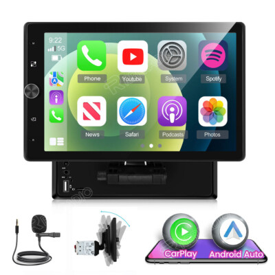 #ad #ad 10.4quot; Single 1 Din Touch Screen Stereo Bluetooth Radio Car Apple Android Carplay $85.99