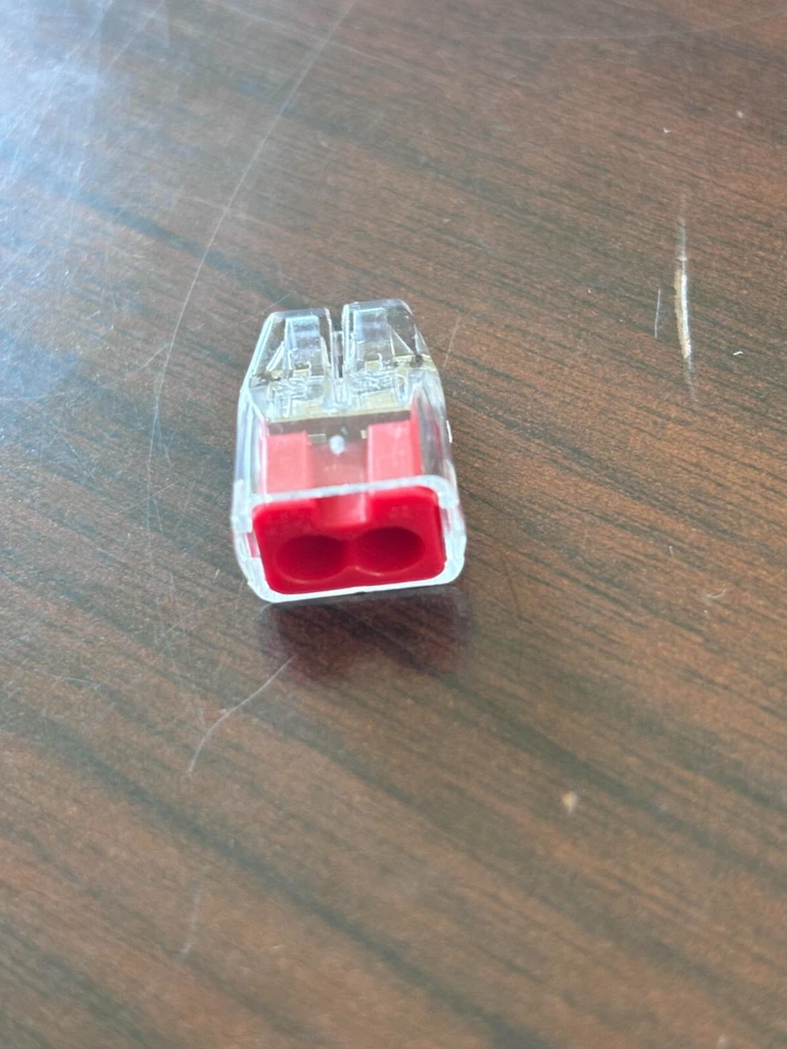 Conector Push In IDEAL 30-1632, 2 Puertos, Rojo, Caja con 5000 Foto 3 de 4