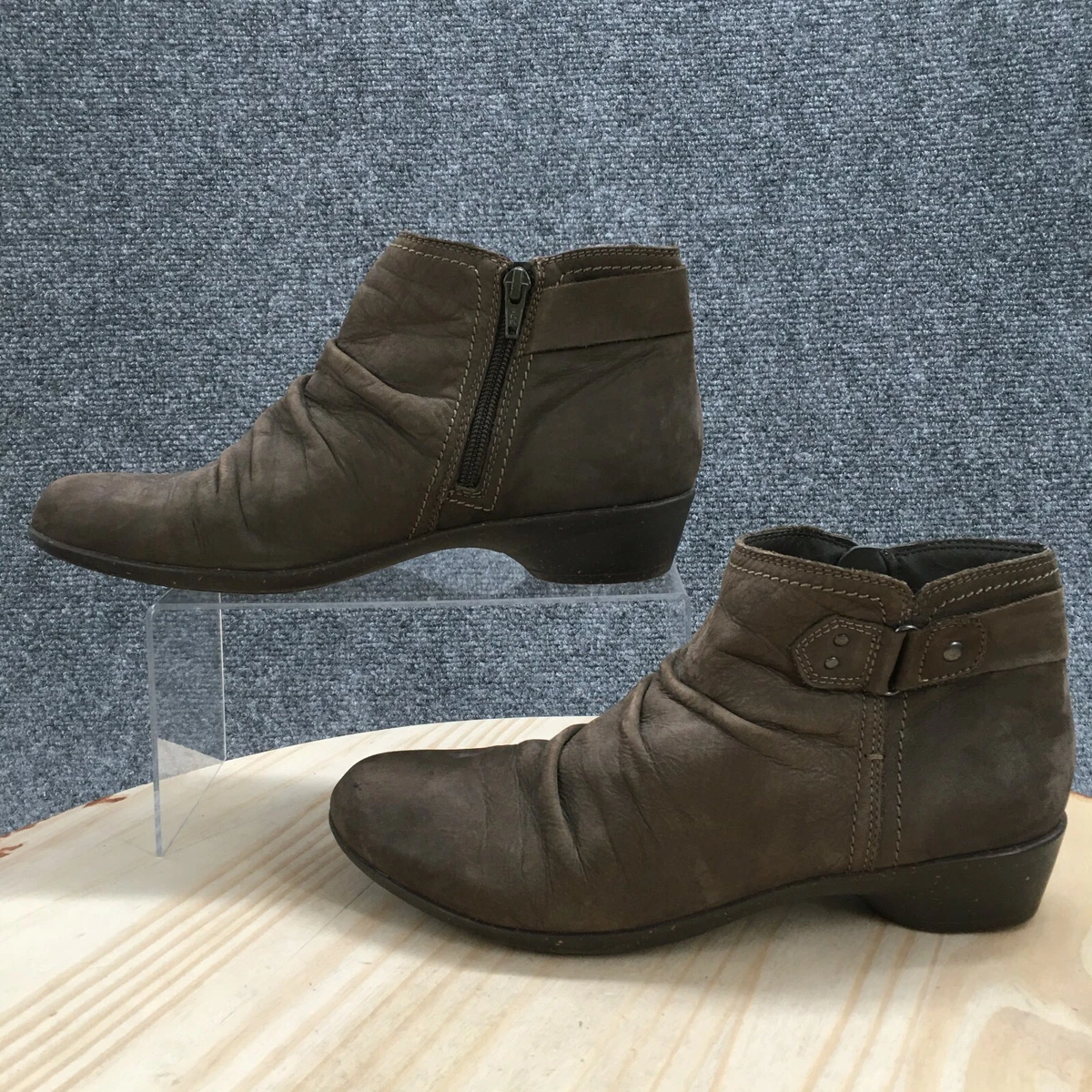 Cobb Hill Boots Womens 10 M Nicole Spruce Ankle Booties Gray