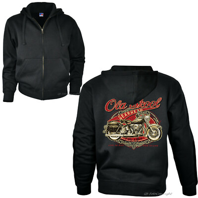 Motorrad Biker Jacke Sweatshirt  Hoodie historic Bike Oldtimermotorrad USA *4133