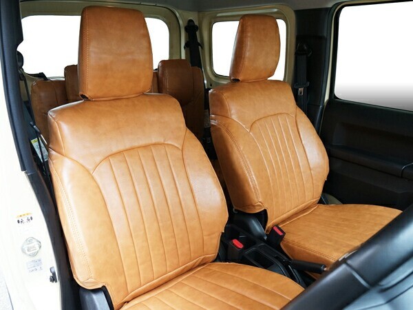 For Suzuki Jimny Samurai JB64W Sierra JB74W PVC Leather Camel Seat