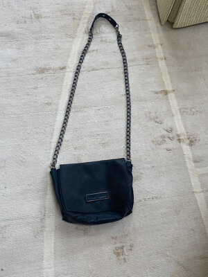 Longchamp Kate Moss Handbag Purse Crossbody Black Leather 8