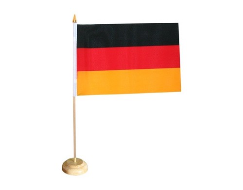 AZ FLAG Deutschland Tischflagge Mit Adler - 22x15 Cm Metallständer