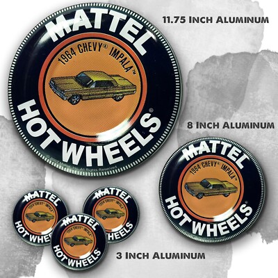 Hot Wheels Custom Impala Collector Badge  Reproduction Aluminum Circle Sign