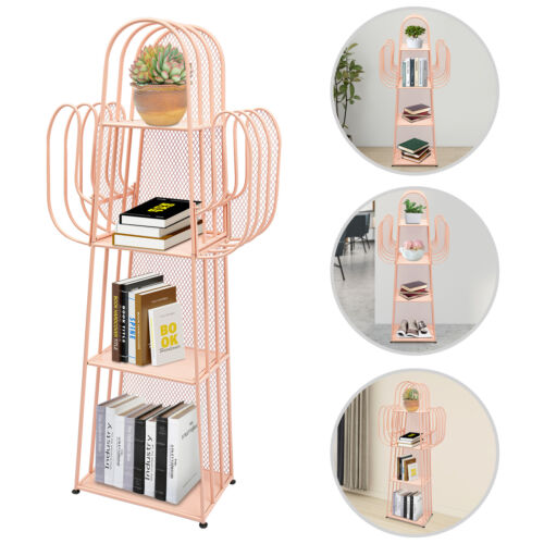 4Tiers Industrial Bookshelf,display Storage Shelves Rustic Iron Bookcase Shelves