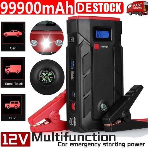 99900mAh Car Jump Starter Booster Jumper Power Bank Battery Charger