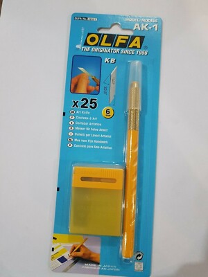 OLFA AK-1 KUNSTMESSER 25 KLINGEN BLADES 6MM CUTTER SCHNEIDER 