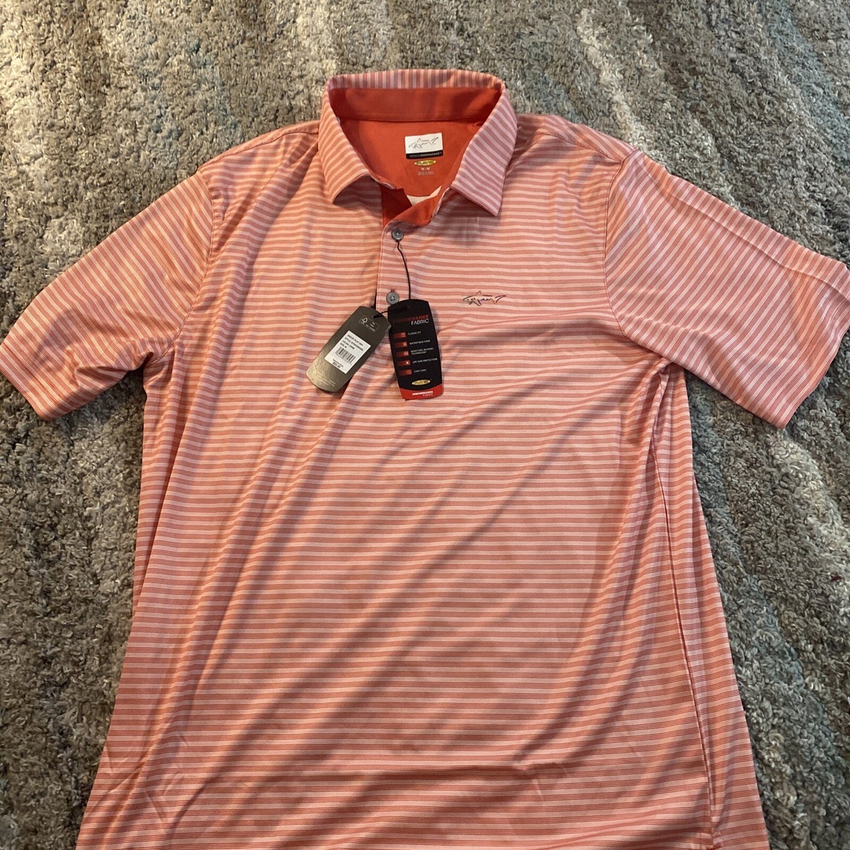 Greg Norman Golf polo Shirt Play Dry Performance Size medium NWT
