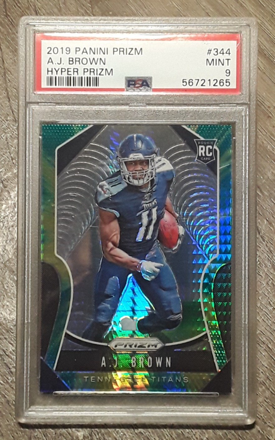 2019 Panini Prizm AJ Brown Hyper Prizm Rookie #344 RC 108/175 PSA 9 MINT A.J.