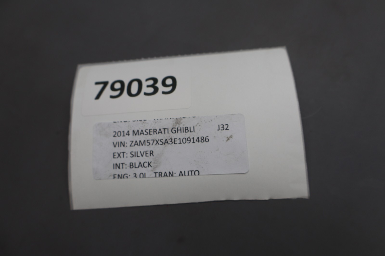 14-17 Maserati Ghibli Rear Left Driver Side Door Window Auto Glass 43R01106 Oem