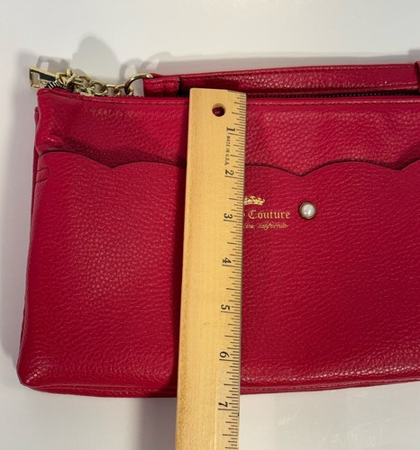 Juicy Couture Red Pebble Faux Leather Women’s Crossbody Purse - Picture 8 of 10