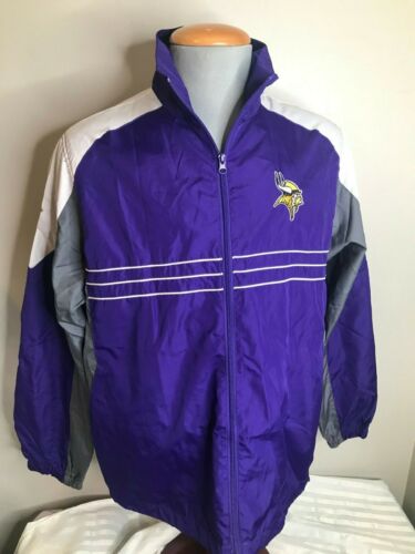 Reebok NFL Minnesota Vikings WIndbreaker Style Jacket Men Size Large - 第 1/3 張圖片