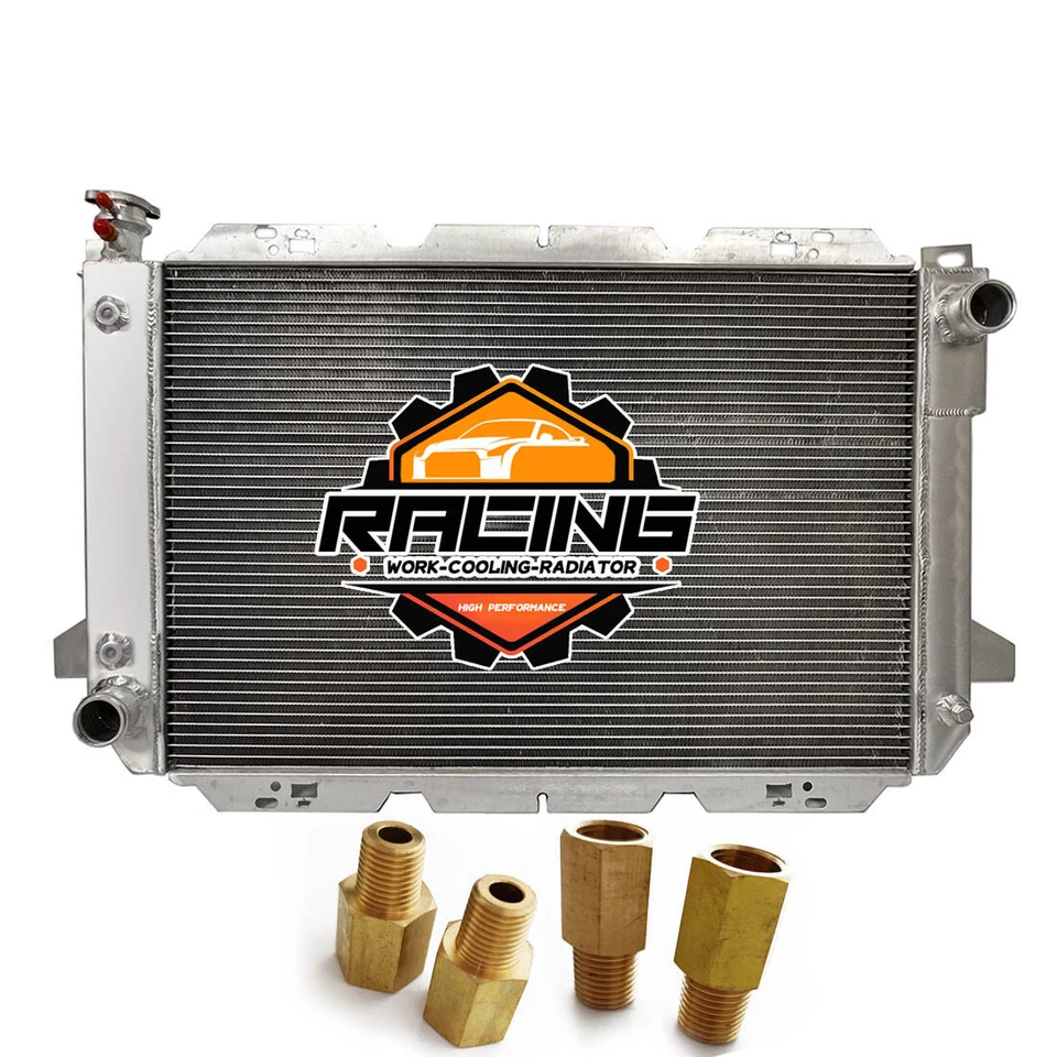 Radiador para 85-97 Ford F-350 F-150 F-250 F150 F250 HD Bronco V8 AT todo aluminio Foto 4 de 4