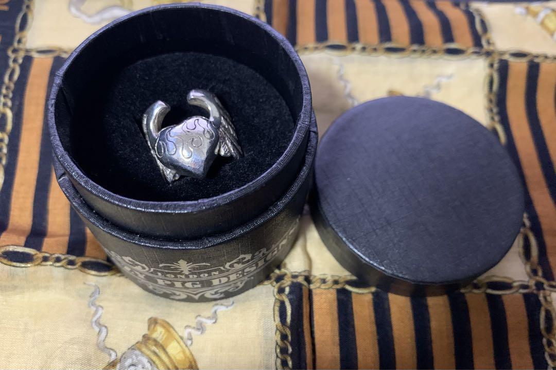 Crazy Pig Heart & Wings Large Ring US 7-7.5 | eBay