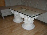 Rechteckiger Glastisch Couchtisch Wohnzimmertisch Beistelltisch HöHe: 50Cm Antik