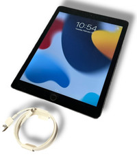 Apple iPad Air 2 A1566 16 GB, Wi-Fi, 9.7in Space Gray - TESTED  RESET w/ CORD 