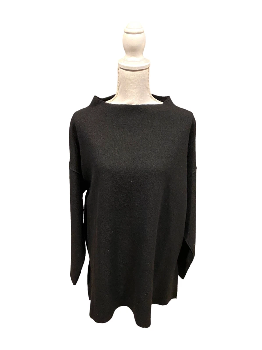 Eileen fisher funnel neck box top store