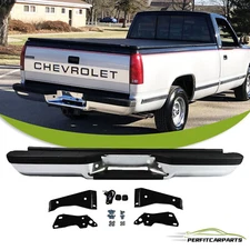 Chrome Rear Step Bumper For 88-00 Chevy Silverado GMC Sierra C/K 1500 2500 