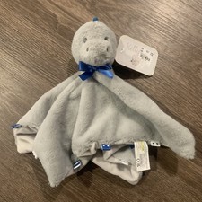 Dinosaur Lovey Dino Baby Rattle Security Blanket Taggie Gift Gray Kellybaby NEW
