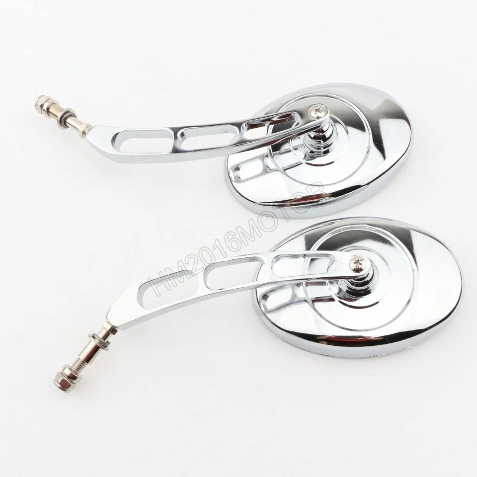 Motorcycle Chrome Blade Rearview Mirror for Harley Davidson Dyna Softail Touring - Image 4 of 4