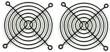 120mm Wire Computer Case Cooling Steel Fan Grill/Finger Guard - Black (Set of 2)
