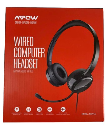 MPOW Wired Computer Headset Noise 