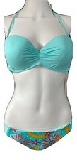WOMAN'S 2 Pc Triangle Aqua BIKINI