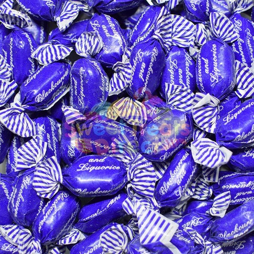 Blackcurrant & Liquorice Sweets Hard Boiled Traditional Retro Pick n