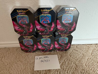 Pokemon TCG Crown Zenith New Factory Sealed Lot Of 6 Galarian Moltres Tins!