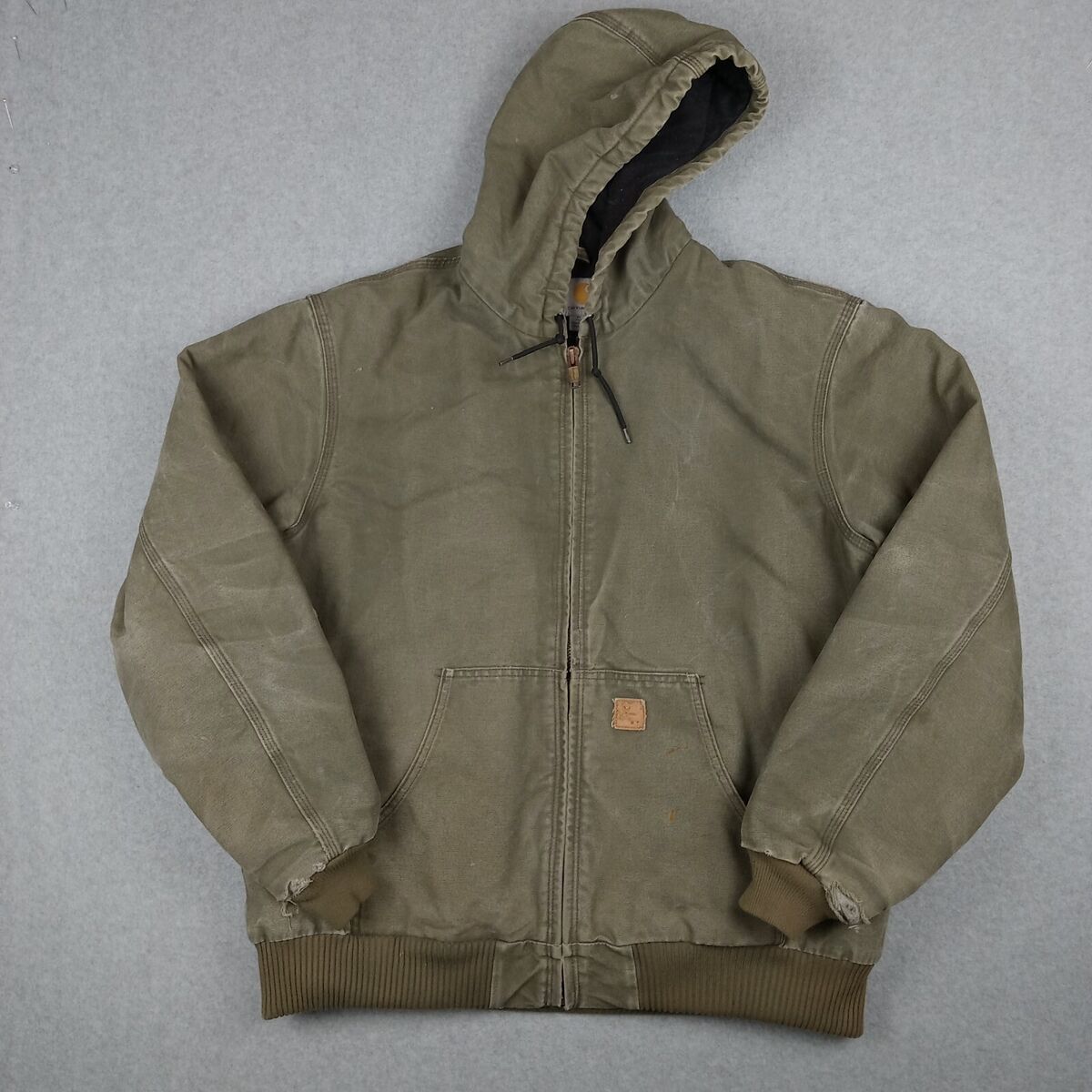 Carhartt Jacket J130 ARG Mens XLT Tall Army Green Hood Carhartt Jacket J130 ARG Mens XLT Tall Army Green Hood