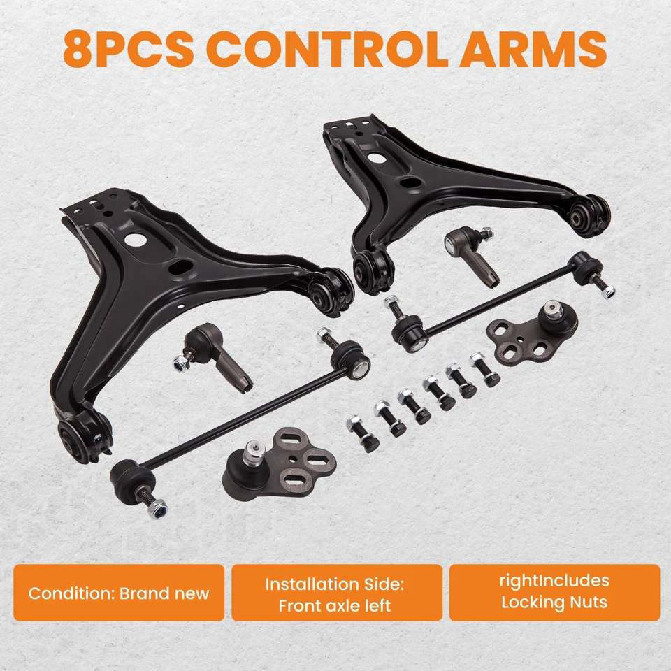 Pair Front Suspension Control Wishbone Arm For Audi 80 Coupe Cabriolet 1988-00 - Image 4 of 4