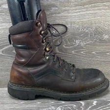 Red Wing Dynaforce High Top Brown Leather Work Soft Toe Shoes Lace Up Boots 8.5D