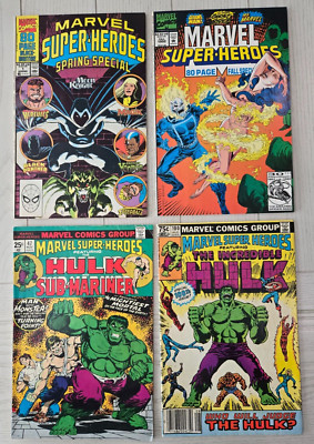 MARVEL SUPER-HEROES #1 Spring 1990 #11 Fall 1992 #47 #100 Hulk Ghost Rider Rogue