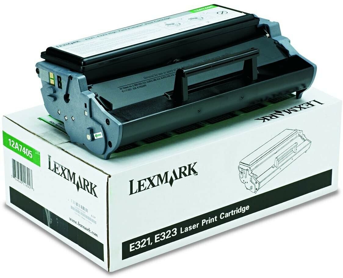Genuine Lexmark 12A7405 Black High Yield Return Program Toner Cartridge Obfite i bardzo popularne