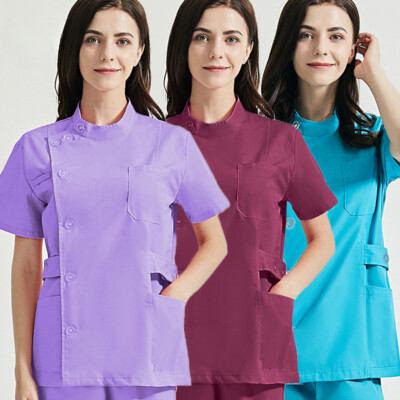 Health Services Scrubs Set Uniforms V-Neck Beauty Salon Work Uniform Scrubs Coat