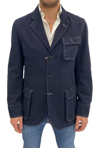 Giacca estiva uomo Simon Gray, blu taglia 50 regular in misto lino, sconto  70%. | eBay