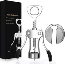 Abridor de vino con cortador de láminas de acero inoxidable ala de aleación.2025