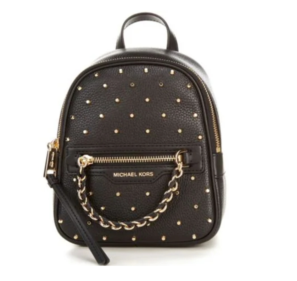 NWT Michael Kors Elliot Extra Small Convertible Messenger Astor Stud Backpack Michael Kors Elliot Extra-small Studded Leather Backpack in  main image 4