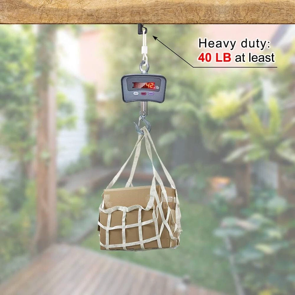 SELEWARE 40 Piezas Q-Hanger Hogar Navidad Luces Colgador Ganchos con Clavos 40 LB Foto 3 de 4
