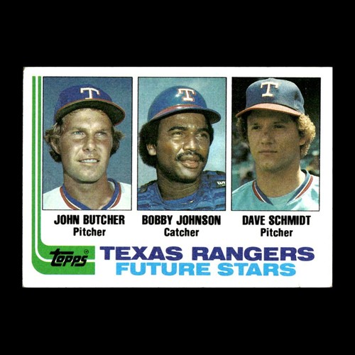 Rangers John Butcher/Bobby Johnson/Dave Schmidt 1982 Topps Rookie #418 ...