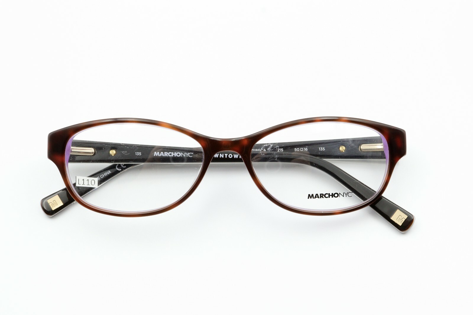MARCHON NYC TRIBECA 215 Brown Tortoise on Purple 50-16-135 Frame Flex Hinge L110