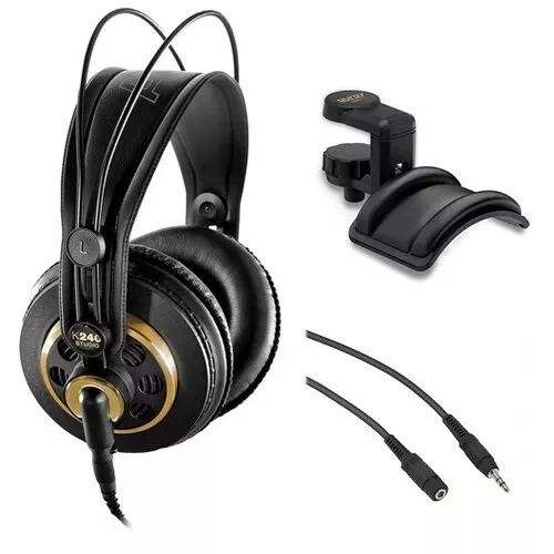 AKG K240 Studio Professional Semi Open Stereo Headphones Bundle