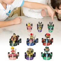 6Pcs Super Mario Kart Pull Back Cars Mini Action Figures Toys Cake Topper Gift