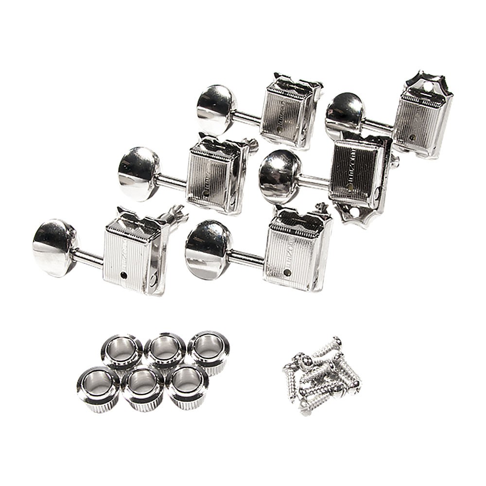Fender Pure Vintage Tuners Fender Stamped 6 In-Line Right Handed (Nickel)