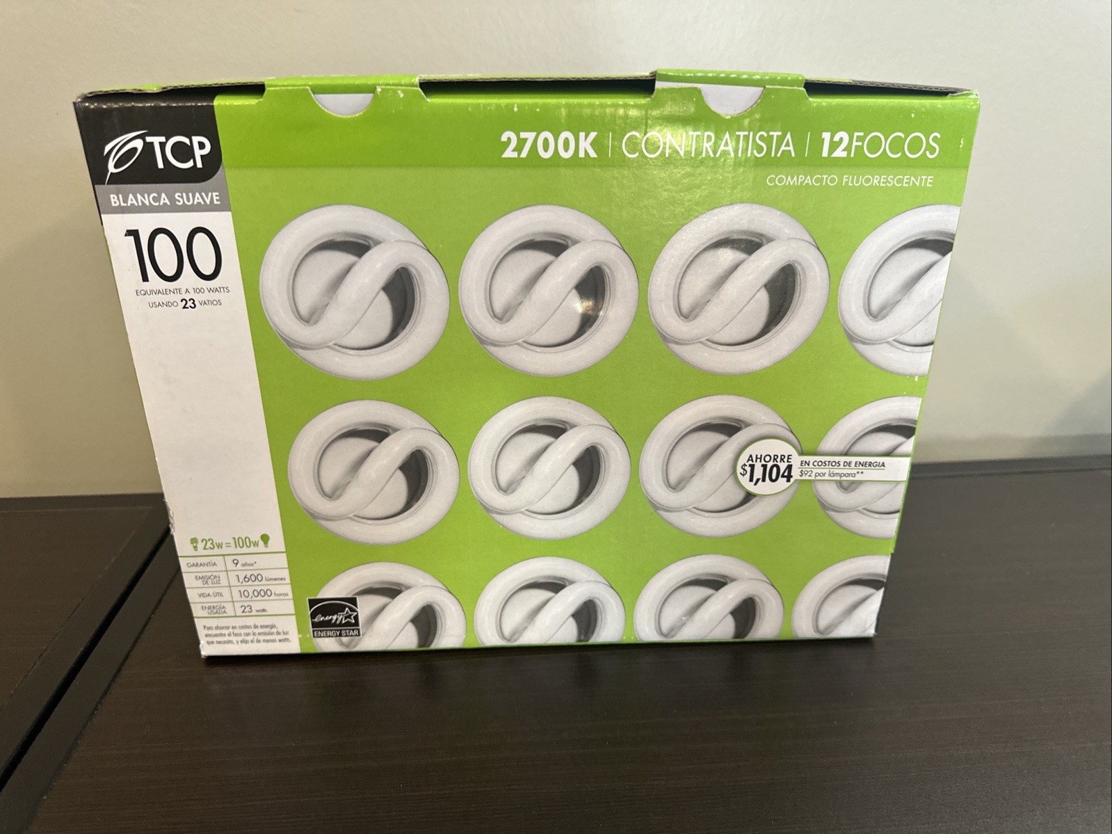 New TCP 100 Watt 2700k Compact Fluorescent 12 Pack
