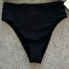 Gottex Sensual Simplicity High Waist Texture Pant Bikini Bottom Size 12